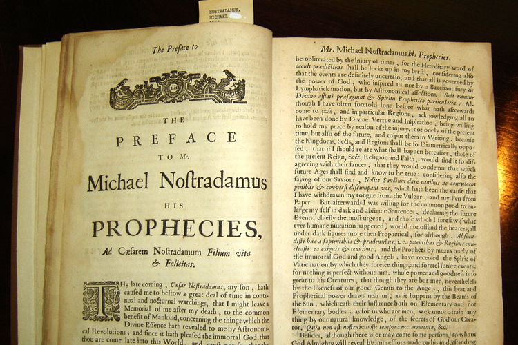 Ilustrasi salinan terjemahan the Prophecies.
