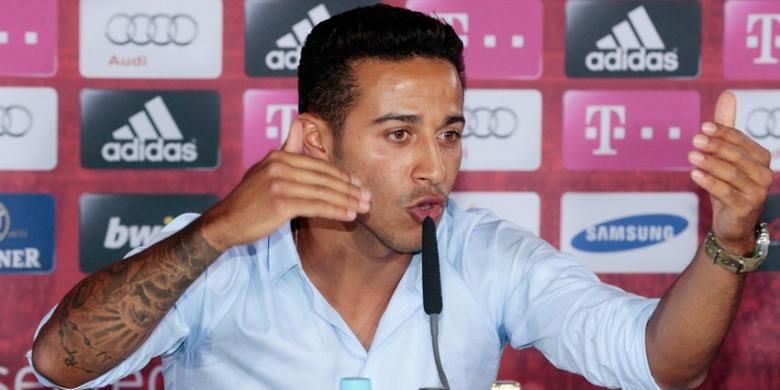 Gelandang muda Spanyol yang baru saja dibeli Bayern Muenchen, Thiago Alcantara.