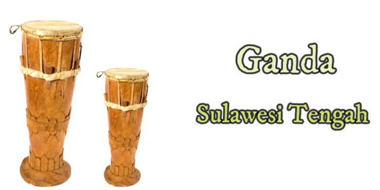 [Tangkapan Layar] alat musik Ganda khas Sulawesi Tengah 