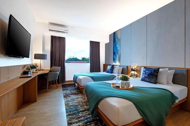 Ilustrasi kamar tipe Superior di Oakwood Hotel & Apartments Taman Mini Jakarta, Jakarta Timur.