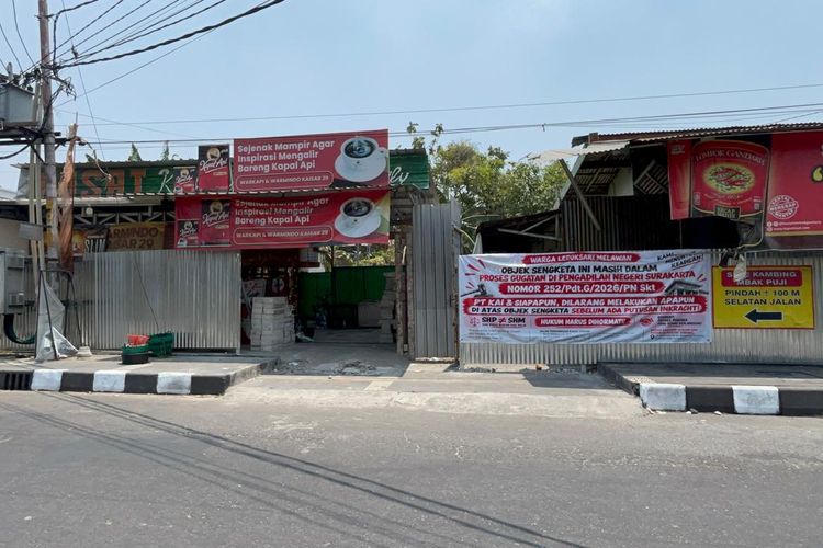 Sengketa Lahan Barat Stasiun Jebres Solo, Besok PT KAI Akan Lakukan Penertiban Bangunan Ledoksari