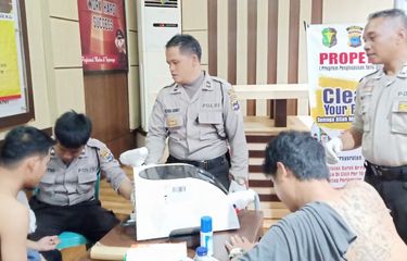 Kegiatan penghapusan tato di Polres Tanah Laut, Kalimantan Selatan.