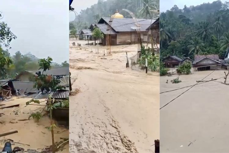 Banjir Bandang di Lampung Barat: 3 Rumah Hanyut Terbawa Arus, Ketinggian Air 2 Meter