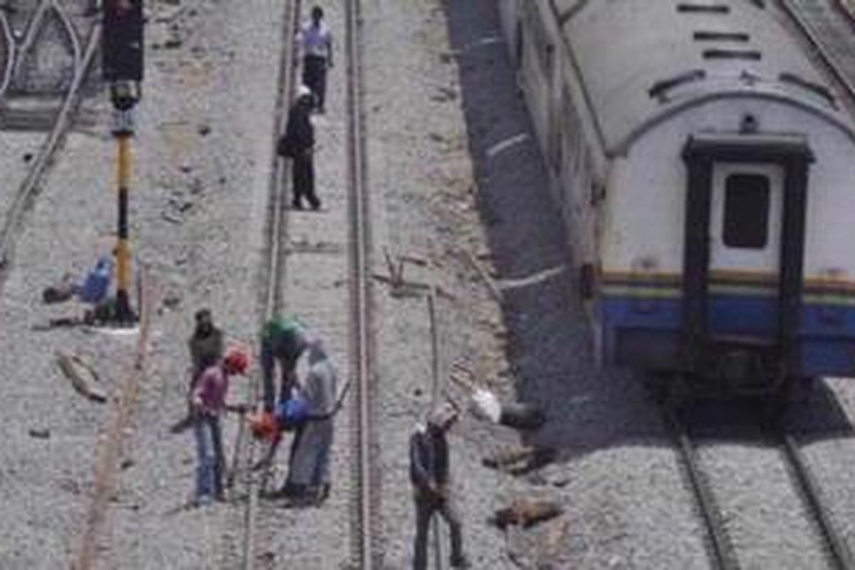 Ilustrasi jaringan rel kereta