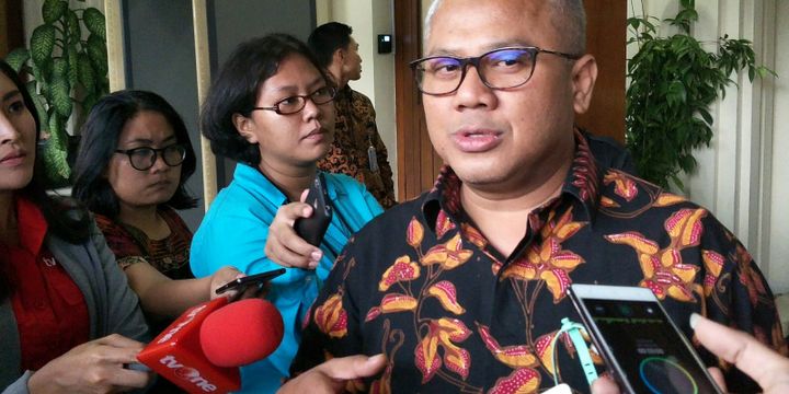 Ketua Komisi Pemilihan Umum (KPU) RI Arief Budiman ketika ditemui di Kantor Kemenko Polhukam, Jakarta, Kamis (5/7/2018). 