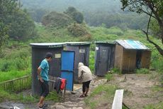 Unik, Ada Toilet di Atas Gunung Papandayan