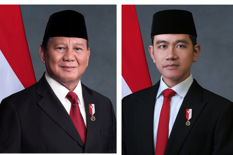 Foto Presiden dan Wakil Presiden 2024-2029, Prabowo Subianto dan Gibran Rakabuming Raka