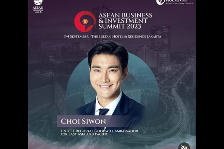 Siwon Choi hadir dalam Pertemuan Puncak Bisnis dan Investasi ASEAN (ABIS) Hari Kedua di Jakarta pada Senin (4/92023).