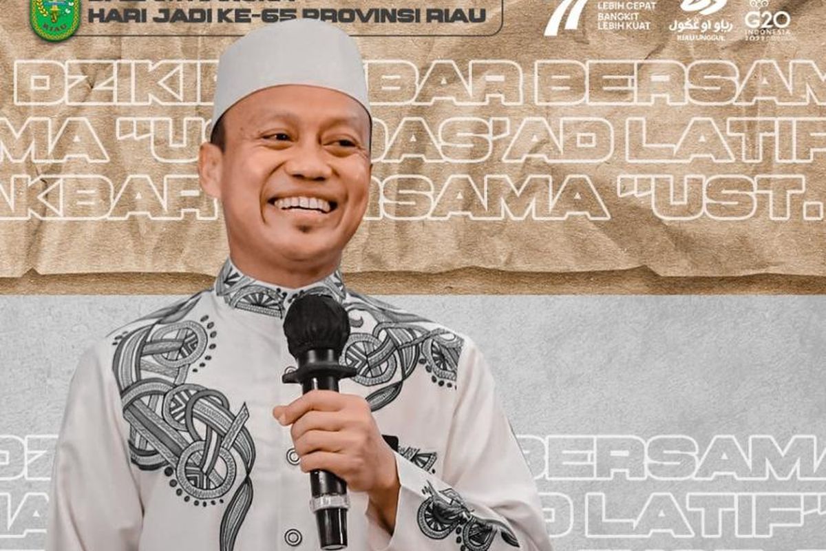 Acara Dzikir Akabar Bersama Ustaz Das&aacute;d Latif untuk memperingati Hari Jadi Provinsi Riau Ke-65.