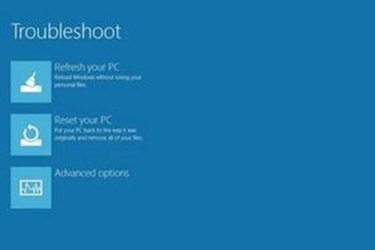 Fitur Refresh dan Reset di sistem operasi Windows 8