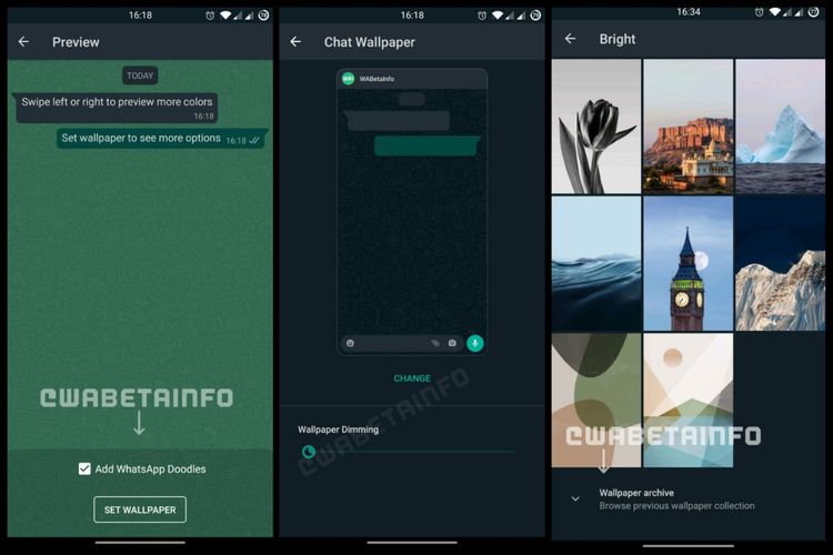 Fitur Advanced Wallpaper di aplikasi WhatsApp