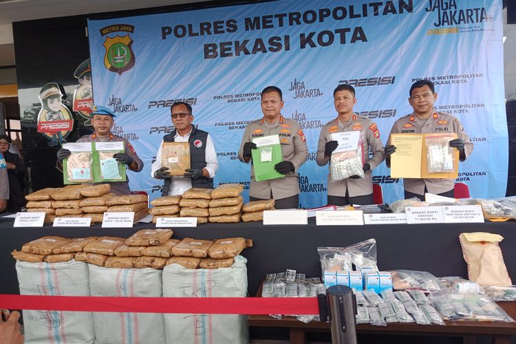 80 Kasus Terungkap, Polisi Bekasi Sita Narkotika Senilai Rp 2,5 Miliar