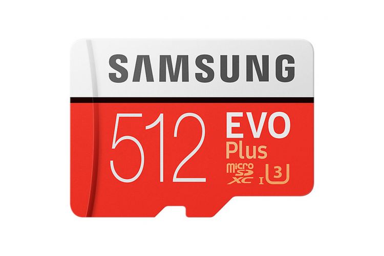 Kartu memori Samsung EVO Plus 512 GB MicroSDXC.