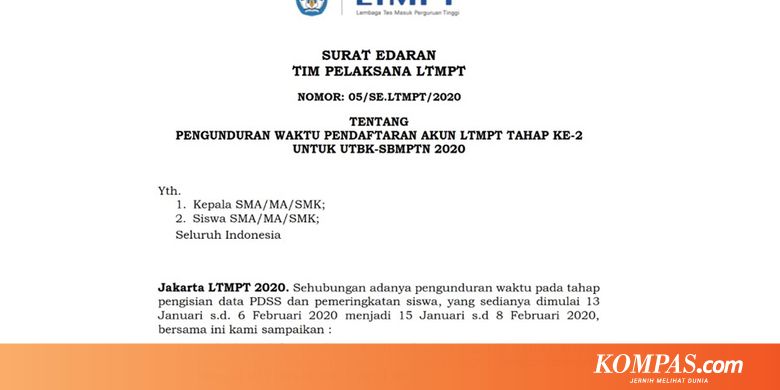 Pendaftaran Akun LTMPT Tahap 2 Dimulai Besok, Ini Cara ...