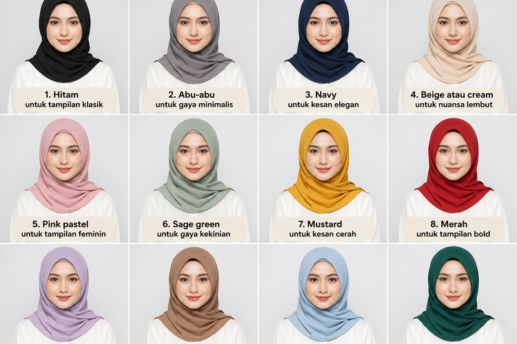 Baju Putih Cocok dengan Jilbab Warna Apa? Ini 12 Kombinasi Terbaiknya