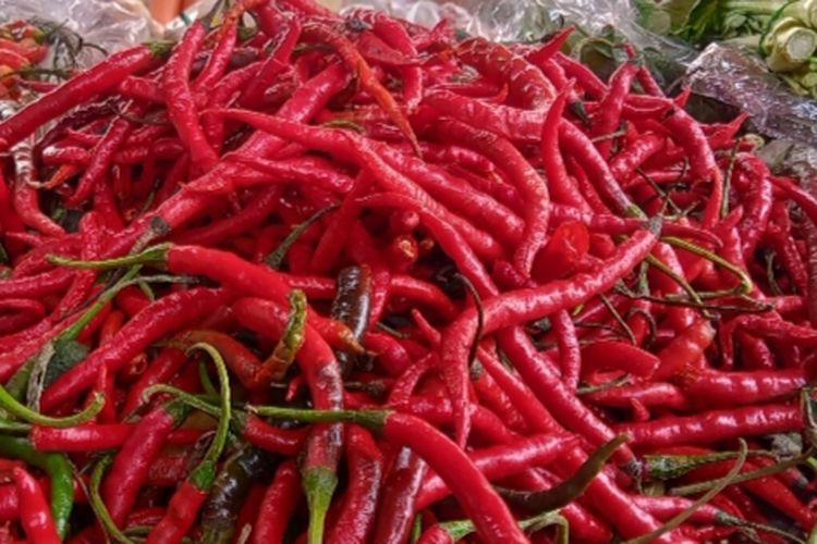  Harga Cabai di Pasar Ciputat Tangsel Tembus Rp 110 Ribu Per Kilogram pada Kamis (23/6/2022)