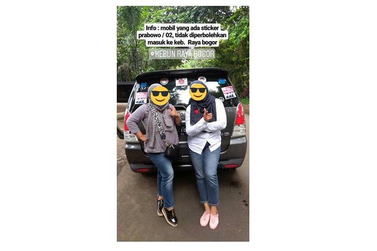 Mobil yang dikabarkan tidak diperbolehkan masuk ke Kebon Raya Bogor.