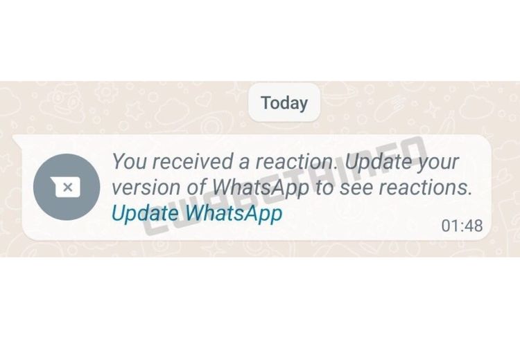 Ilustrasi fitur Reactions di WhatsApp yang belum bisa dilihat pengguna.