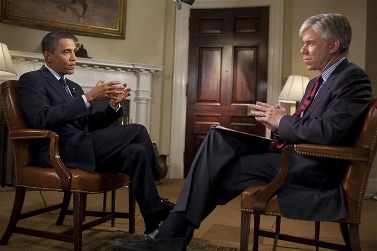Presiden Barack Obama duduk dengan David Gregory di Gedung Putih untuk penampilan MTP pertama Obama sejak menjabat menjadi Presiden