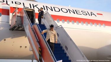 Prabowo Tiba di Indonesia Usai Lawatan Kerja ke Inggris hingga Prancis