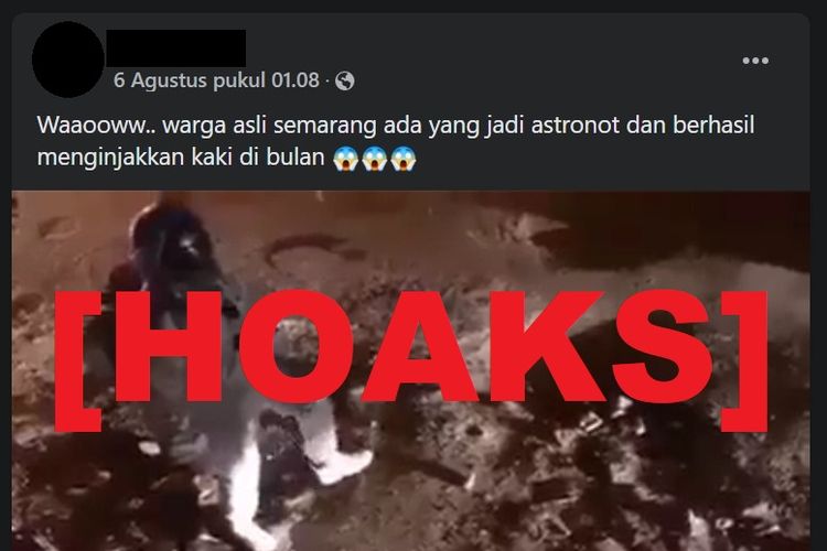 Hoaks, warga Semarang menginjakkan kaki di Bulan