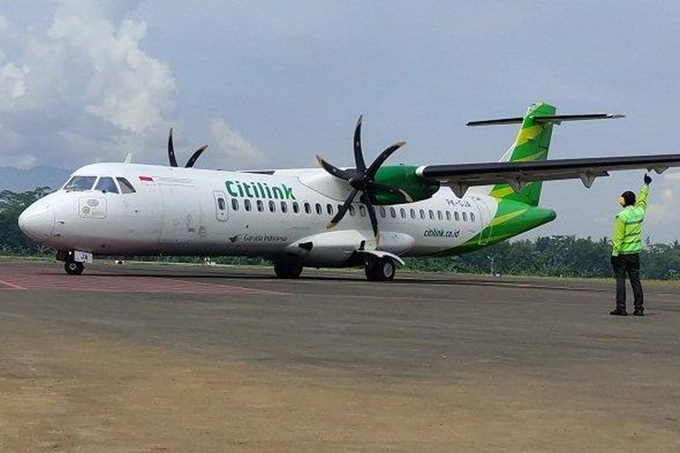 Pesawat Citilink yang rencananya digunakan untuk penerbangan perdana dari Bandara Halim Perdana Kusuma ke Bandara Ngloram pada 29 Oktober mendatang