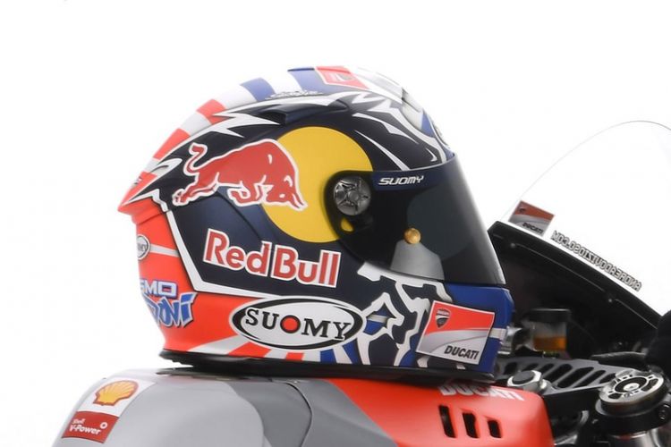 Helm Suomy SR Sport yang digunakan Andrea Dovizioso.