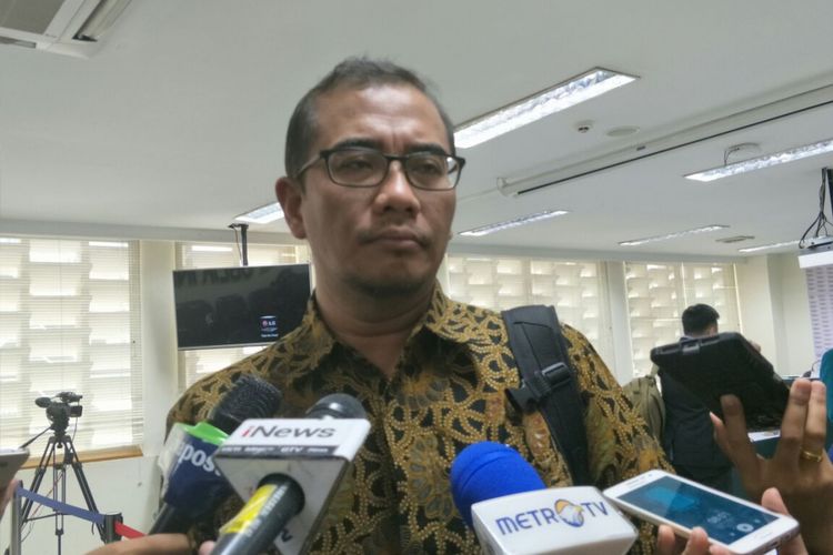 Komisioner KPU RI Hasyim Asyari ketika ditemui di Kantor Bawaslu RI, Jakarta, Jumat (2/3/2018). 