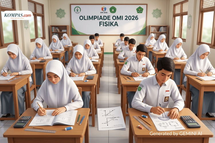 55 Soal OMI Fisika 2026 Lengkap dengan Kunci Jawaban