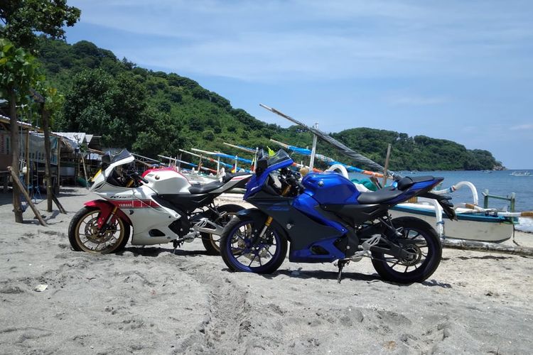 Rombongan bLU cRU Fun Riding ?Road to Mandalika? touring ke Lombok Utara.