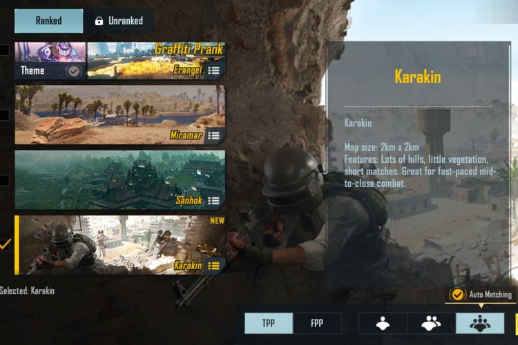 Ilustrasi map Karakin di PUBG Mobile.