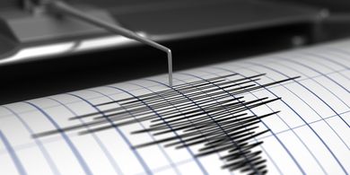 Ilustrasi gempa bumi