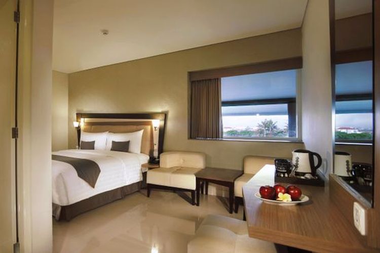 Salah satu kamar di Hotel Neo Kuta Jelantik Bali