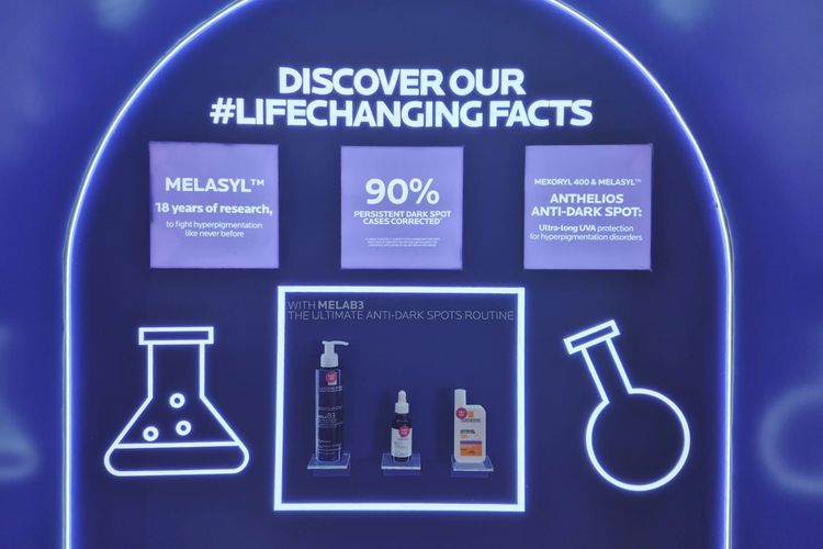 Mela B3 dengan dengan Niacinamide dan MelasylTM untuk membantu mengurangi produksi melanin di kulit wajah.