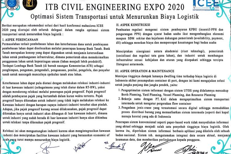 Piagam konferensi Mahasiswa ICEE 2020