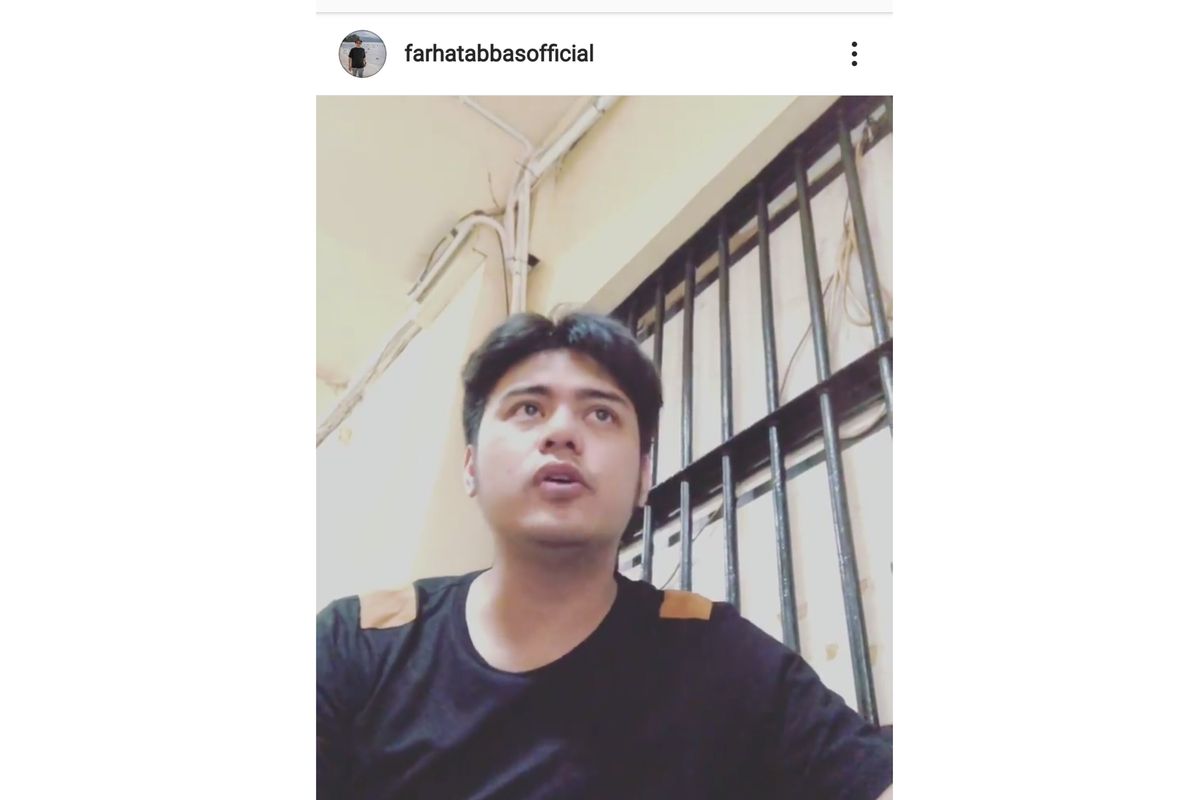 Tangkapan layar instagram Farhat Abbas