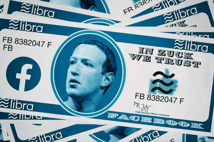 Ilustrasi uang digital bikinan Facebook Libra, yang berganti nama menjadi Diem pada 2020.