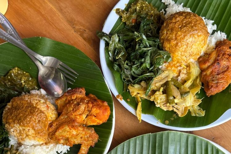 Ilustrasi nasi padang.