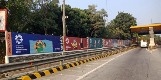 Hiasan Asian Games di sejumlah ruas tol Jasa Marga