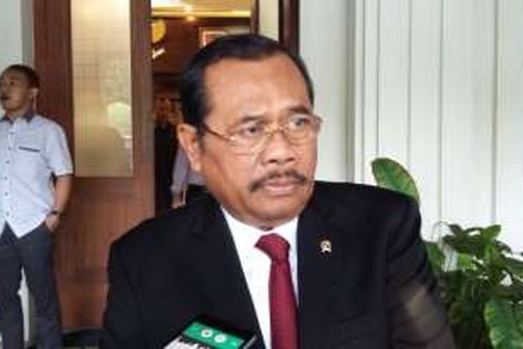 Jaksa Agung Muhammad Prasetyo saat ditemui di Kantor Kemenko Polhukam, Jakarta Pusat, Senin (1/2/2016).