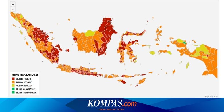 UPDATE: Sebaran 201 Zona Merah Covid-19 di Indonesia, DKI Jakarta Tidak Termasuk - Vimarsana News