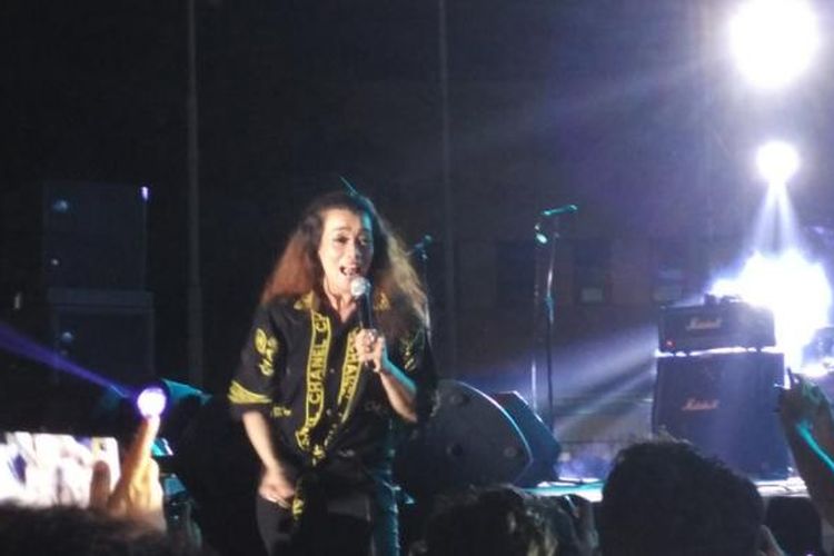 Reza Artamevia tampil di Enjoy jakarta Jazz Festival di Plaza Barat, Senayan, Jakarta Pusat,  Sabtu (19/9/2015) malam.