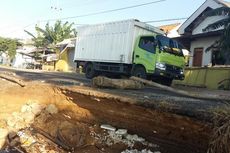 Arus Balik di Pamekasan Terganggu Jalan Amblas