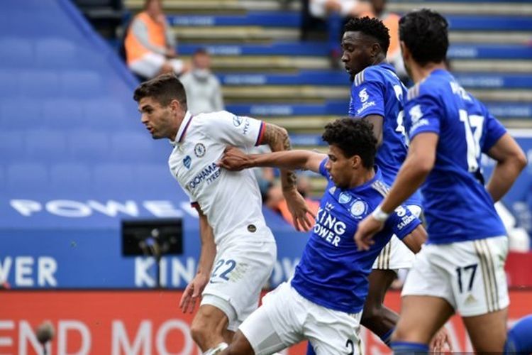 Leicester City dan Chelsea sama-sama masih buntu pada babak pertama laga perempat final Piala FA, Minggu (28/6/2020) malam WIB.