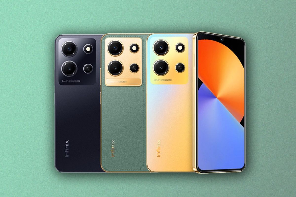 Infinix mengumumkan smartphone terbarunya dari keluarga Note, yakni Infinix Note 30i. Perangkat tersebut hadir dengan tiga pilihan warna, antara lain Variable Gold, Obsidian Black, dan Impression Green 