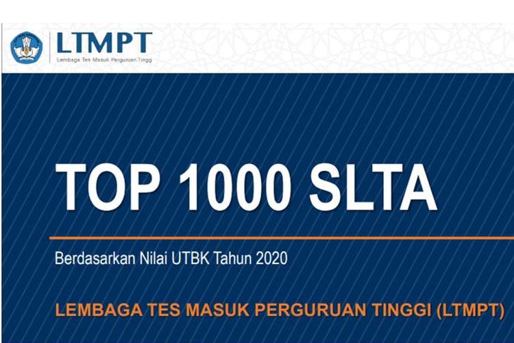 Tangkapan layar webinar LTMPT tentang Top 1000 SLTA