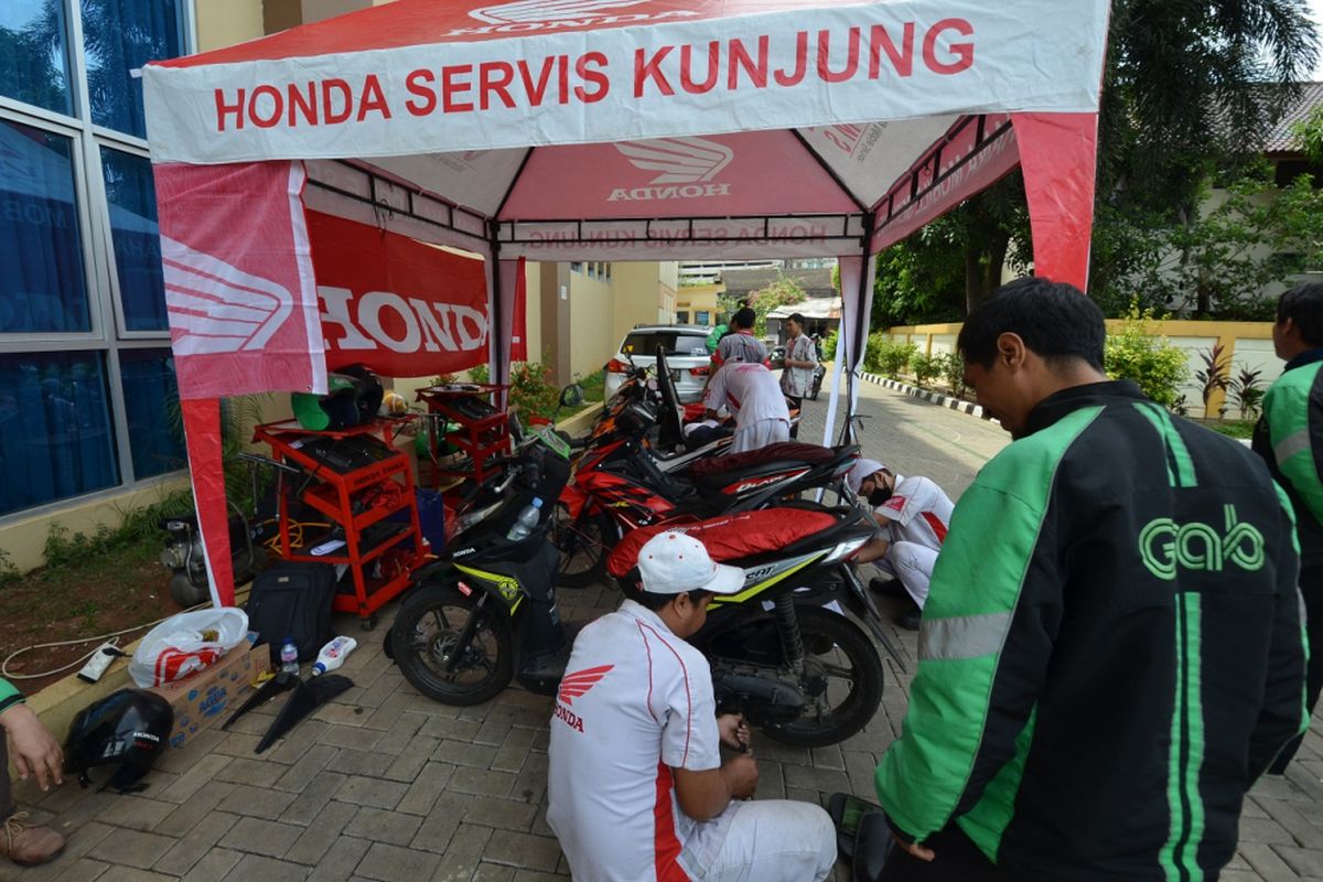 Honda servis kunjung untuk ojek online.