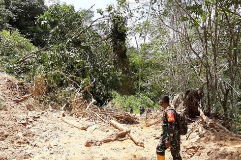 Belum Genap 2 Jam Pulih, Longsor Susulan Kembali Menutup Akses Jalan Bangko-Kerinci