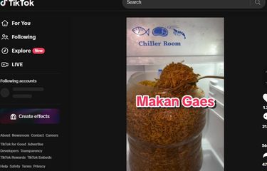 Tangkapan layar soal mi di dalam kulkas.