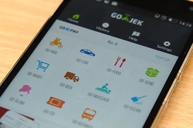 Menu transportasi mobil Go-Car di tampilan aplikasi Go-Jek versi terbaru